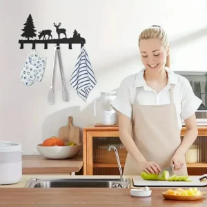 Stunning Metal Elk Key Hooks - Wall Mounted Organizer for Keys,