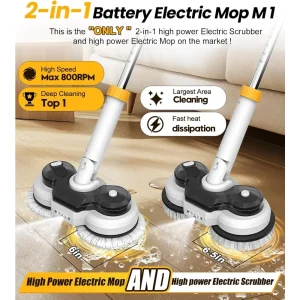 800RPM Cordless Electric Mop,