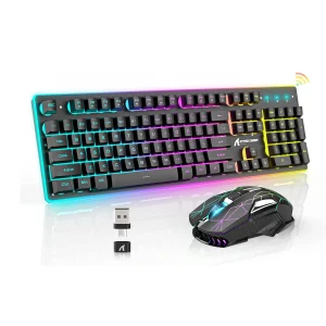 T3 Wireless Gaming Keyboard & Mouse,Rechargeable