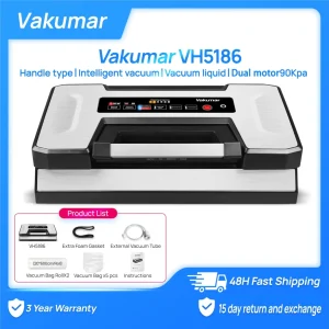Vakumar VH5186 Food  Sealer with  Include 2 rolls Vacuum packed bags